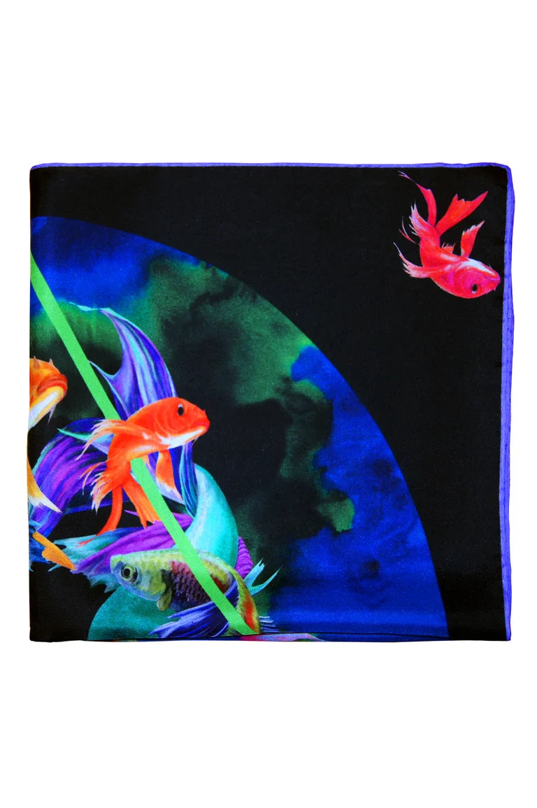 "Bad Request / Black" Silk Scarf