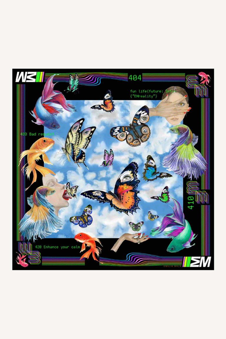 "Not Found " Silk Scarf