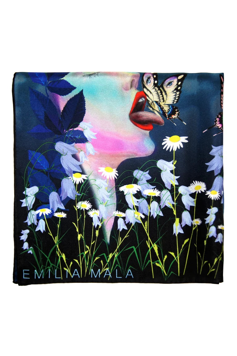 "Enhance Your Calm / Night" Silk Scarf