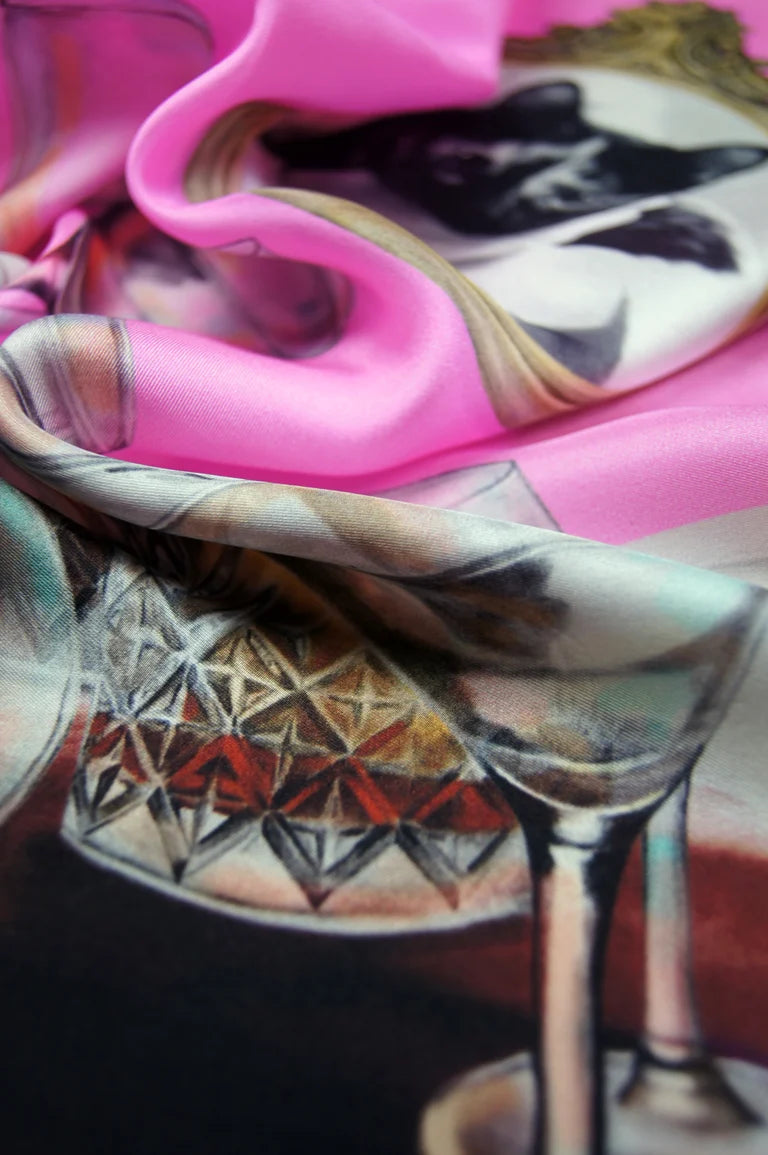 Probleme Rose Silk Scarf