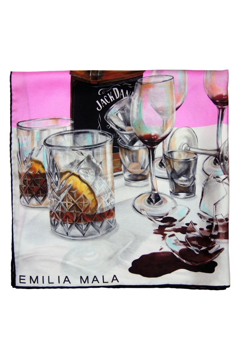 Probleme Rose Silk Scarf