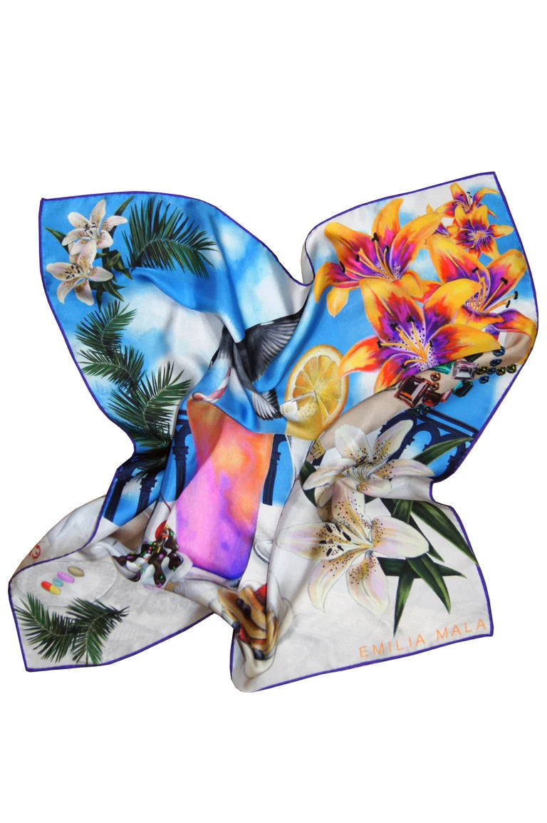 Petit-Dej A Martinique Silk Scarf