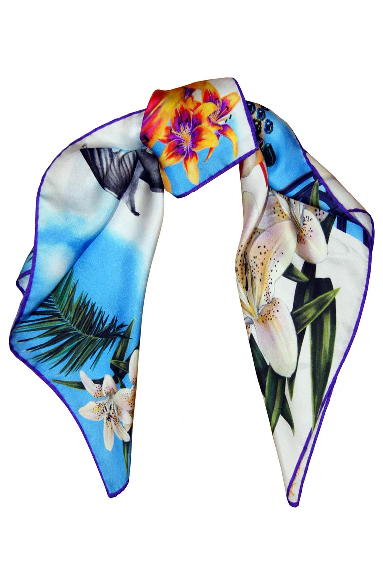 Petit-Dej A Martinique Silk Scarf