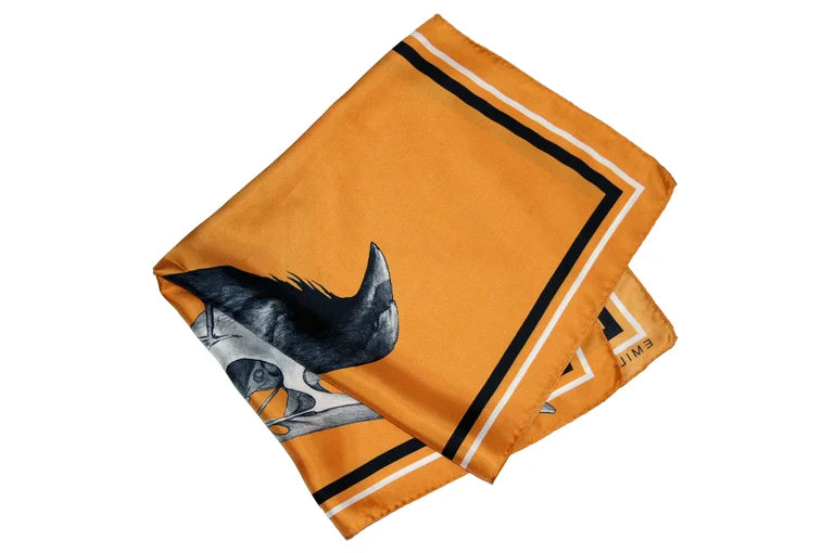 Merle Silk Scarf / Orange