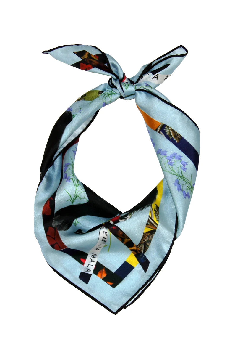 Cat Sauvage Silk Scarf / Dawn