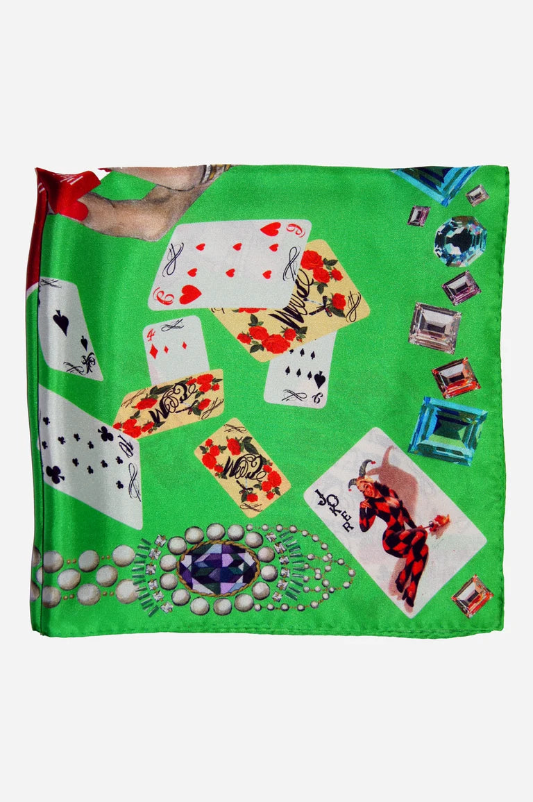 Plaisir D'Amour / Green Silk Scarf