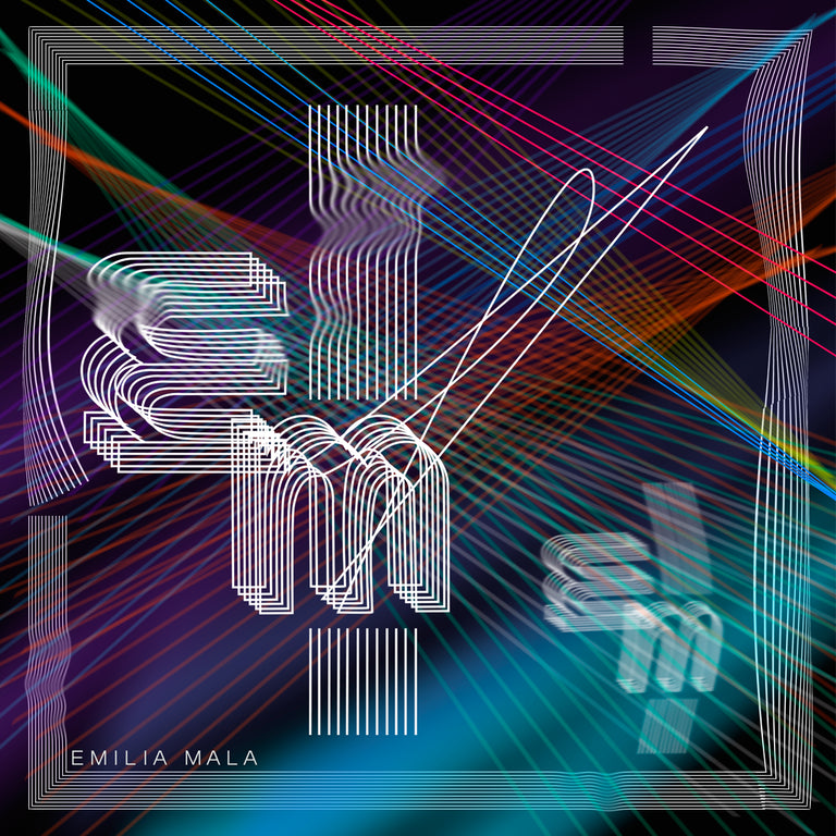 Discogramme Silk Scarf / Black