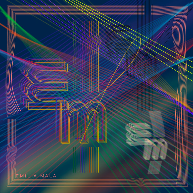 Discogramme / Silk Scarf / Navy