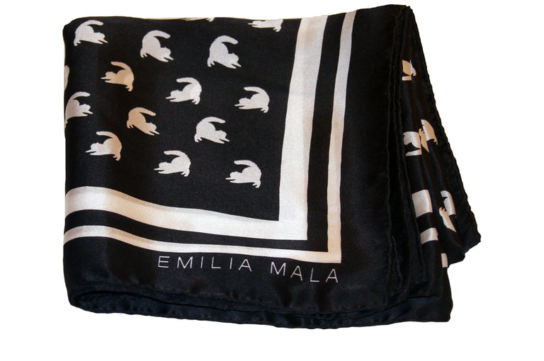 Emma Silk Scarf / Black