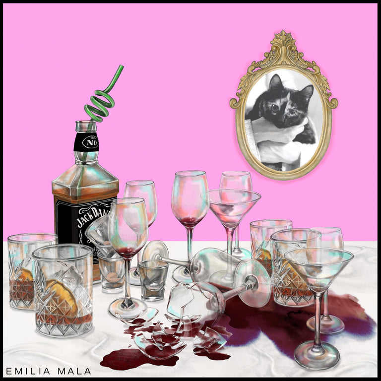 Probleme Rose Silk Scarf