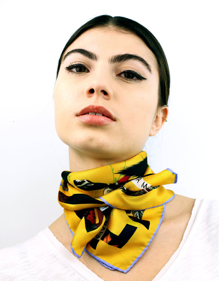 Cat Sauvage Silk Scarf