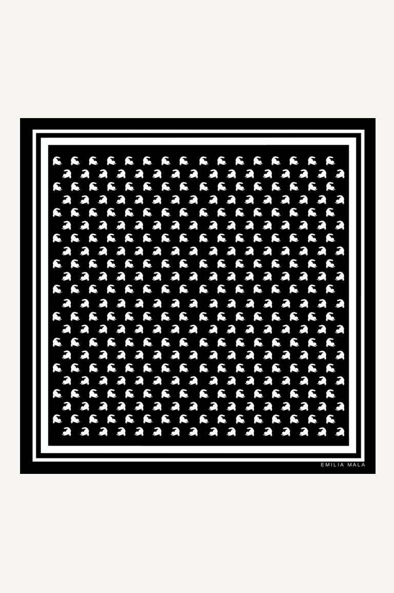 Emma Silk Scarf / Black