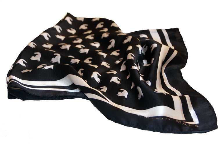 Emma Silk Scarf / Black