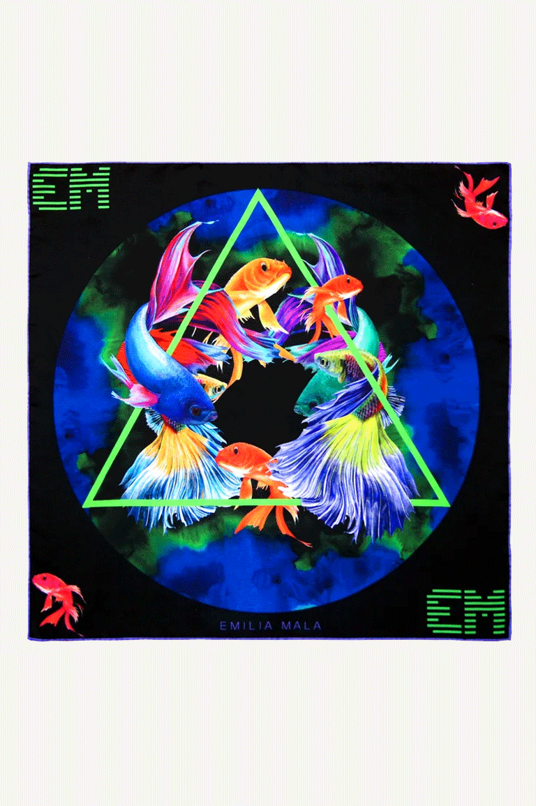 "Bad Request / Black" Silk Scarf