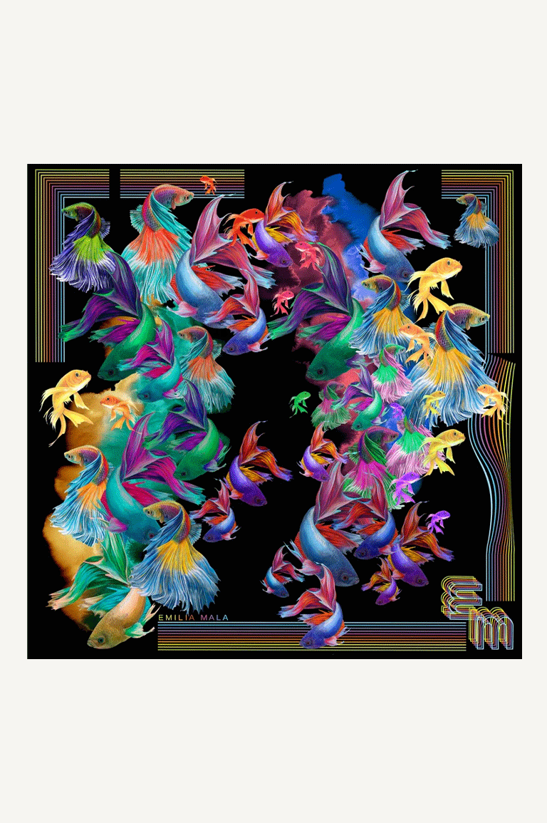 Sous L’Eau Silk Scarf