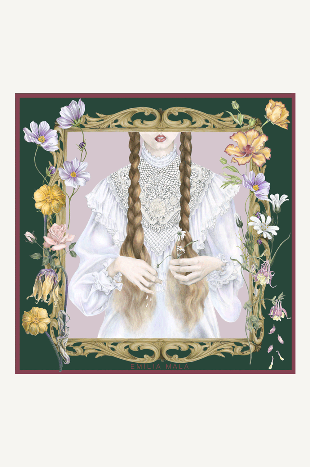 Effeuiller la marguerite Silk scarf