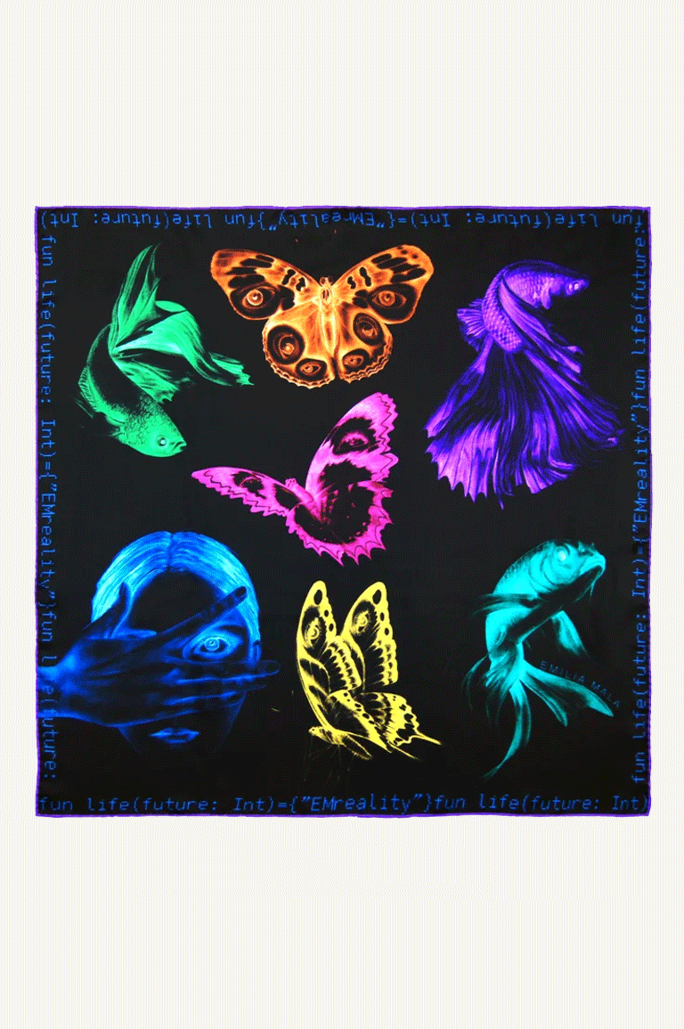 "Method not Allowed" Silk Scarf / Multi