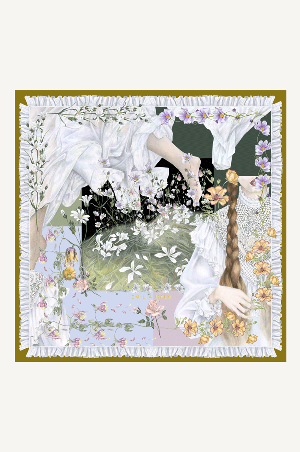 Toujours printemps Silk Scarf