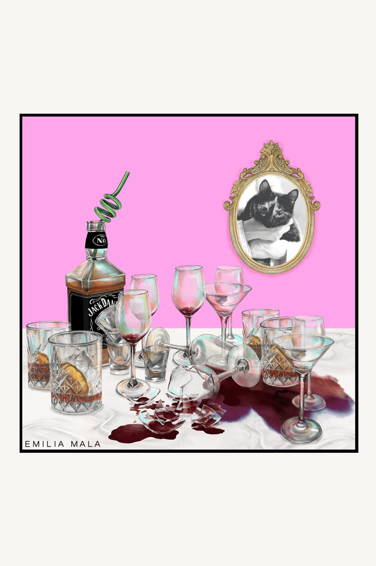 Probleme Rose Silk Scarf