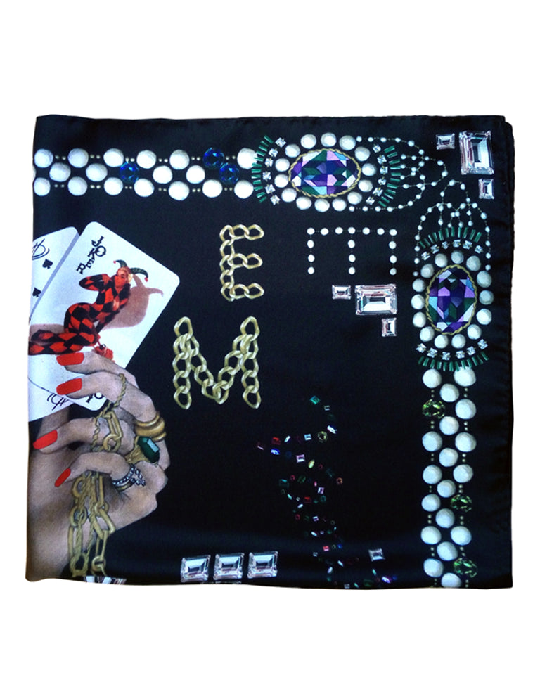 Très Brillante Silk Scarf / Black