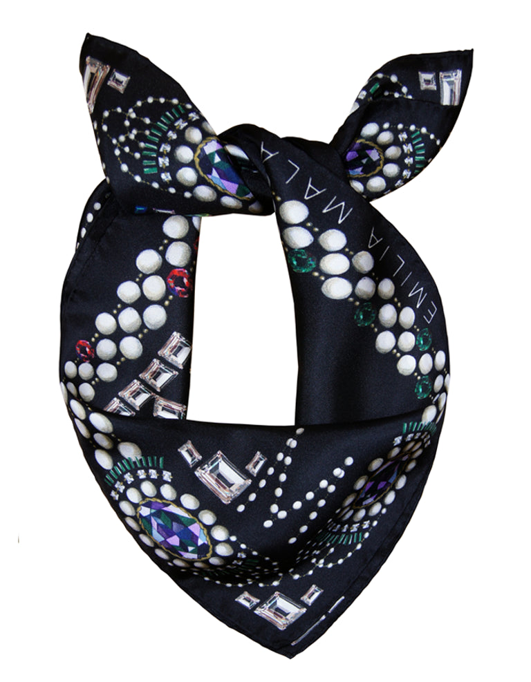 Très Brillante Silk Scarf / Black