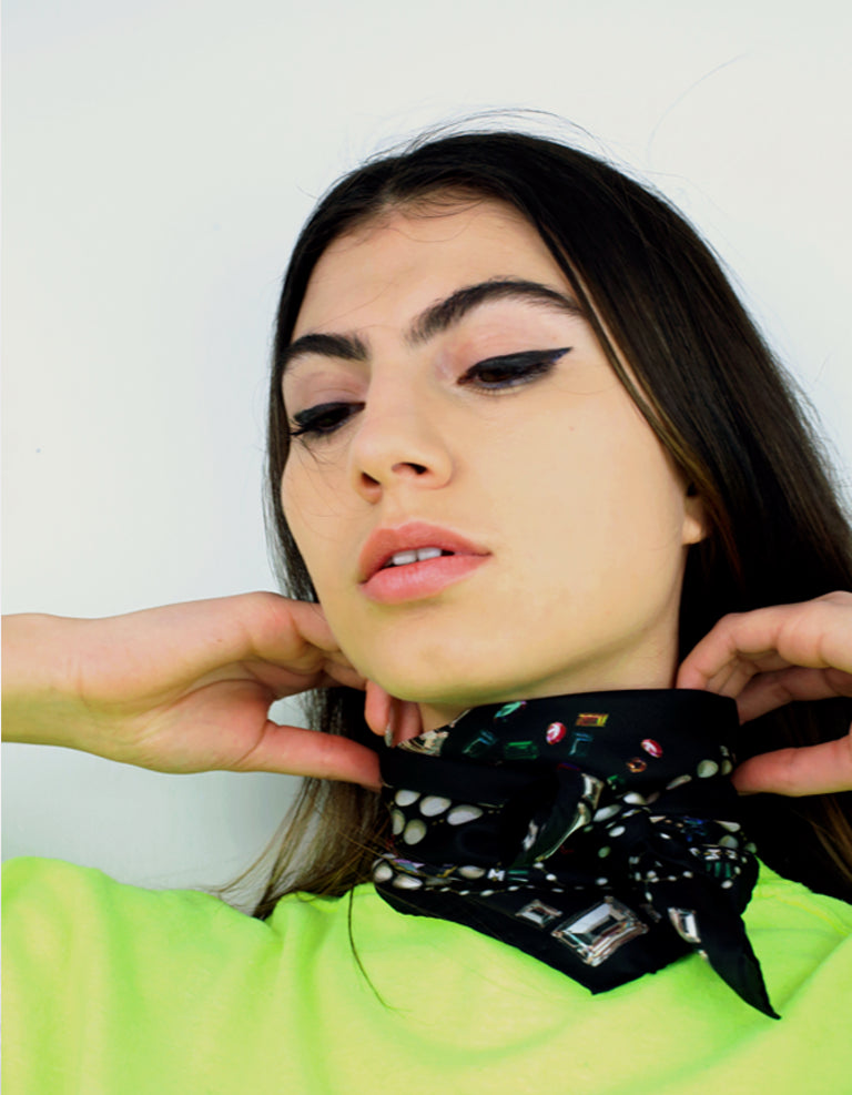Très Brillante Silk Scarf / Black