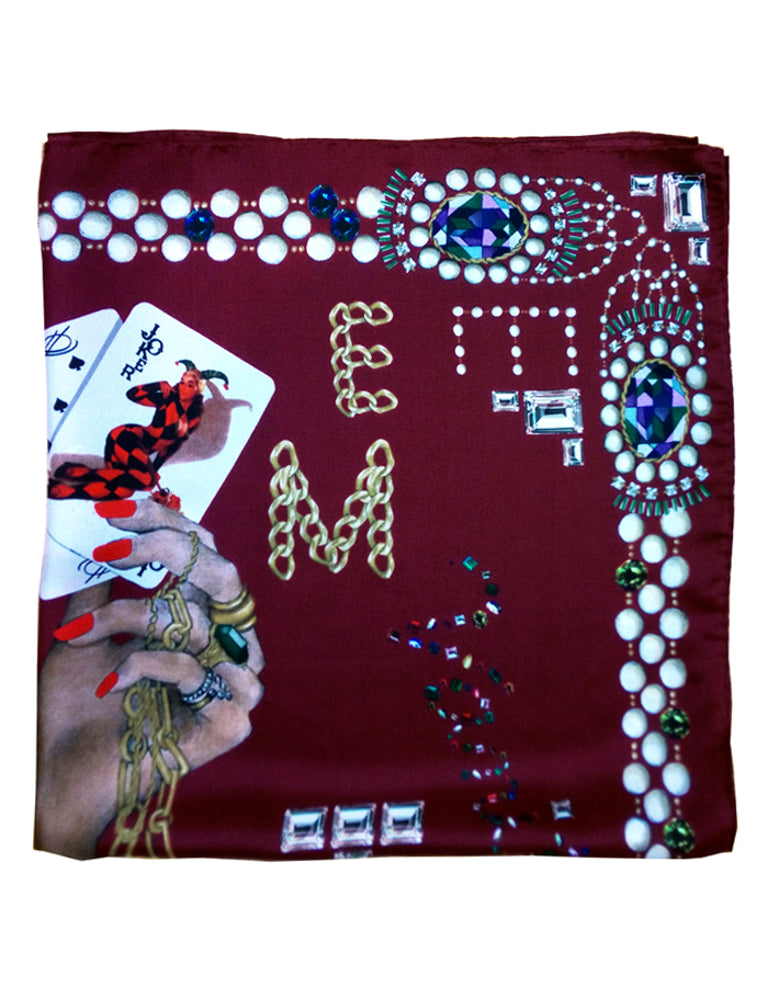 Très Brillante Silk Scarf / Bordeaux