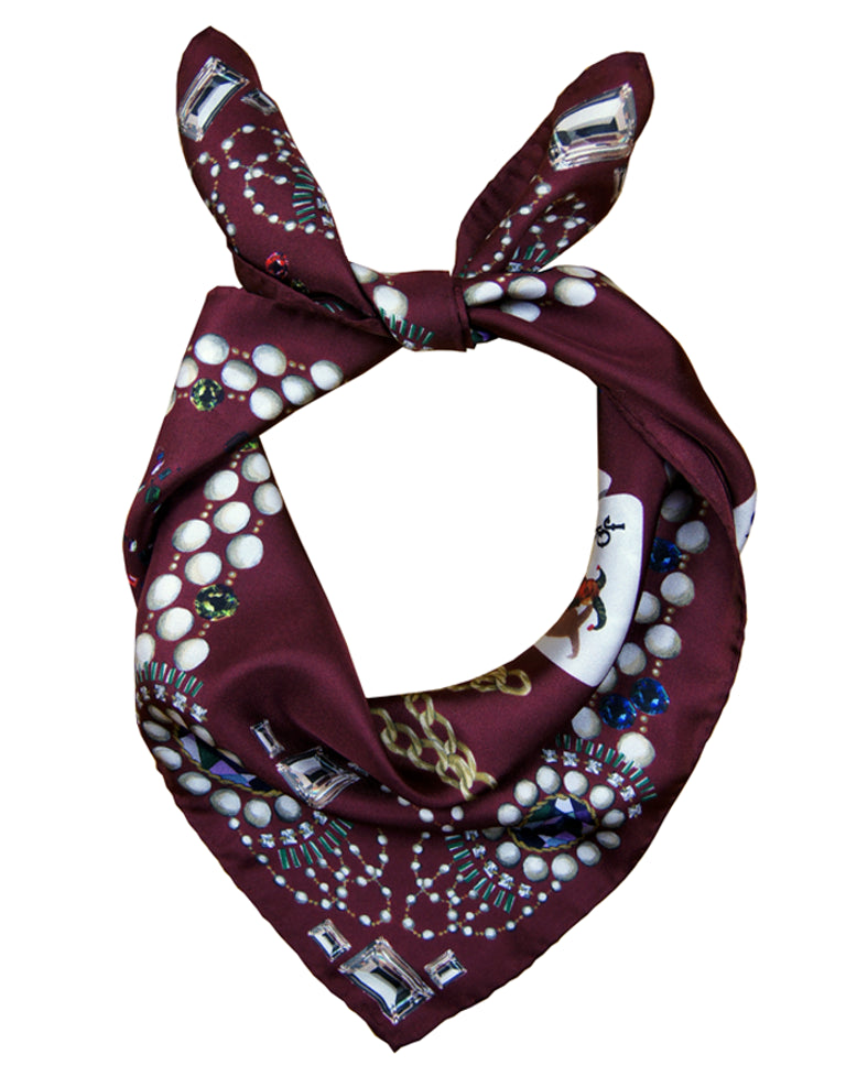 Très Brillante Silk Scarf / Bordeaux